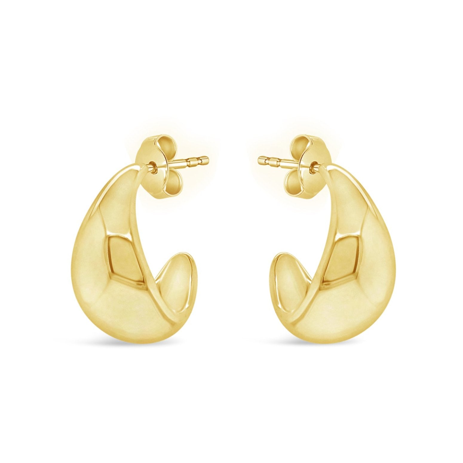 Bulbous Gold Hoop Earrings